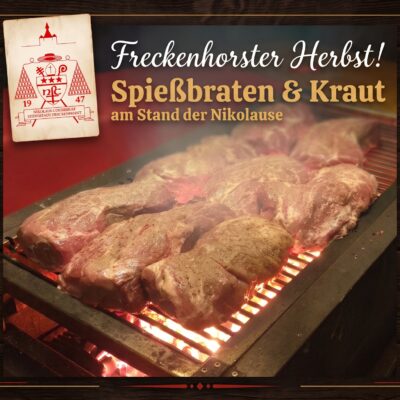 Nikolause heizen den Grill an: Traditioneller Spießbraten in der Industriestraße